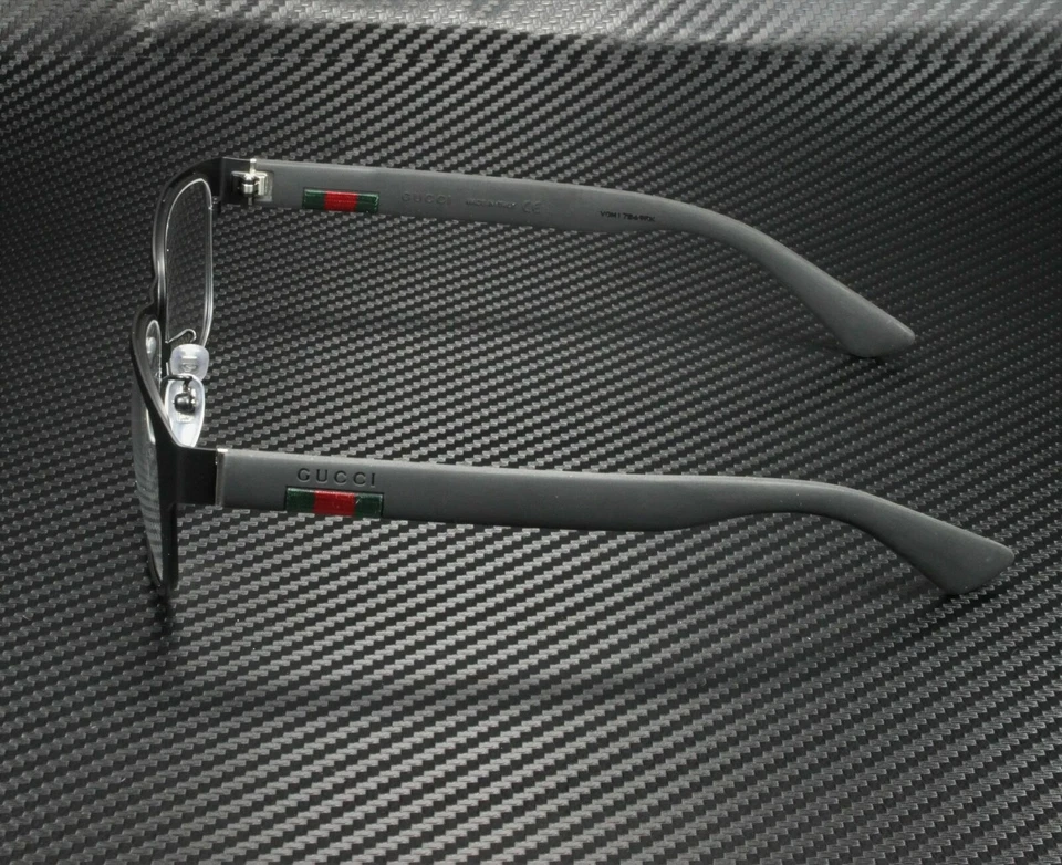 GUCCI GG0013O 001 Rectangular Square Black Demo Lens 55 mm Men's Eyeglasses - Image 4 of 4