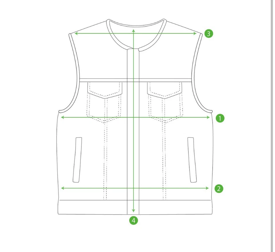 Chaleco de motociclista para hombre o club de caza cuero diamante acolchado motocicleta estilo denim Foto 2 de 3