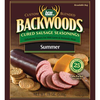 LEM Backwoods Cured Sausage Seasoning 19 Ounce Cures 25 Pounds of Meat
