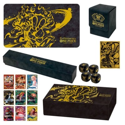 ONE PIECE カードゲーム 2nd ANNIVERSARY SET NEW Bandai ONE PIECE Card Game 2nd ANNIVERSARY SET w/Card Case