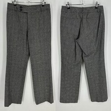 Banana Republic Harrison Fit Plaid Pants 6 Wool Cotton Blend Straight Leg