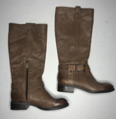 Women's Jessica Simpson Essence Riding Boots Size 5.5 Brown Leather
