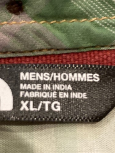 Camicia The North Face manica corta con bottoni tasche arancione rosso a quadri uomo taglia XL - Foto 11 di 12