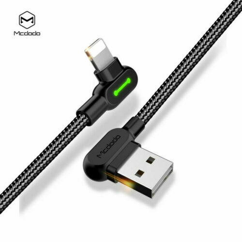 MCDODO USB LED Right Angle Game Cable Sync Chaging Cord For iPhone 14/13/12/XS/8 - 第 14/15 張圖片