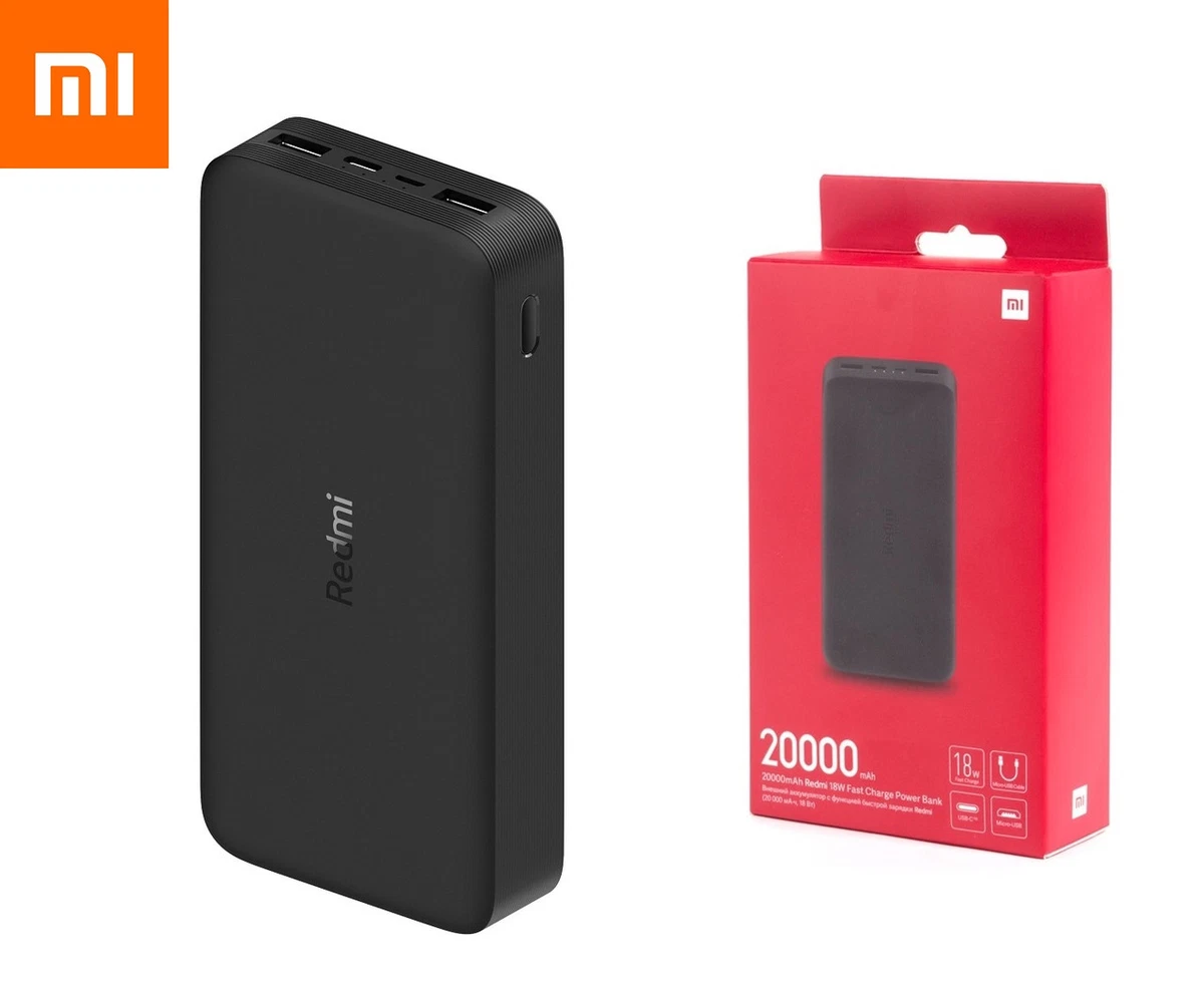 Batería Portátil Power Bank Xiaomi 20.000 Mah Redmi 18w Black con Ofertas  en Carrefour