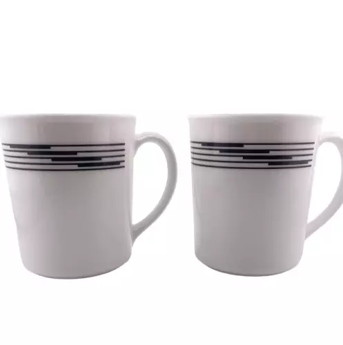 CORELLE CORNING WARE OPTIC COFFEE CUPS MUGS Set Of 2