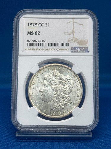 1878-CC Morgan Silver Dollar NGC MS62 – First Year Carson City Mint Issue