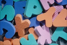 753045 Close up Of Foam Letters A4 Photo Texture Print