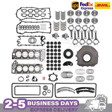 AJ133 5.0L Engine Pistons Rods Gasket Timing Kit VVT Gears For Jaguar Land Rover