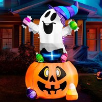 Aufblasbarer Geist 1,5M Mit Leds Halloween Deko FüR Garten Hof Rasen Drinnen