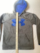 Under Armour Hoodie Youth L Gray Hoodie Pullover Sweatshirt YLG