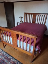 Edwardian Mahogany Double Bed.