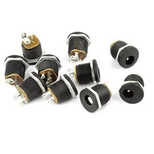 10 Pcs Welding DC Power Supply Jack Sockets Connector 2.1mm x 5.5mm