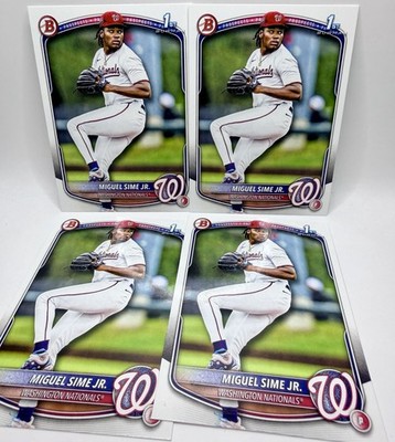 Miguel Sime Jr. 2025 Bowman Draft 1st Bowman 4-Card Lot #BD-181 Nationals