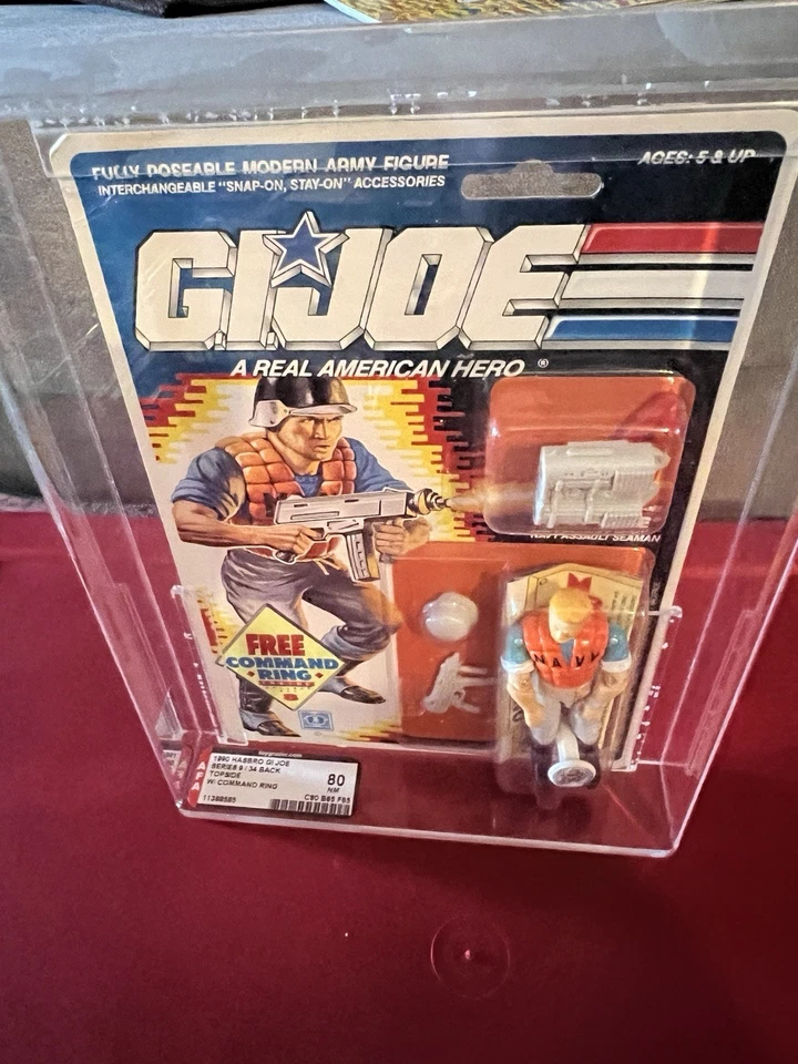 1990 G.I. JOE Series 9 34-Back «TOPSIDE» - Бесплатное Командное Кольцо CAS Оценка 80 - Изображение 3 из 3