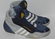 Adidas Response 2007 Wrestling Shoes Blue Grey Zip Up Size Mens 9.5