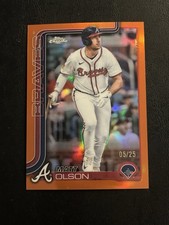2025 Topps  Chrome Matt Olson Orange Refractor 05/25 #193 Atlanta Braves