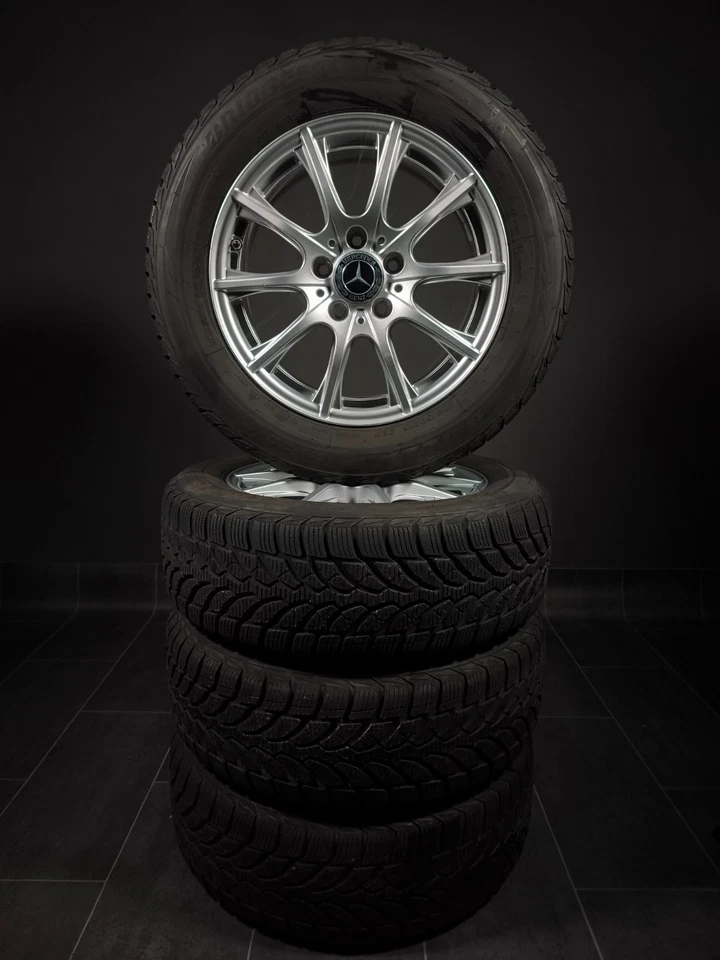 4 Winterräder 205 60 R16 Mercedes C Klasse W205 16" Alufelgen Winterreifen - Bild 2 von 4