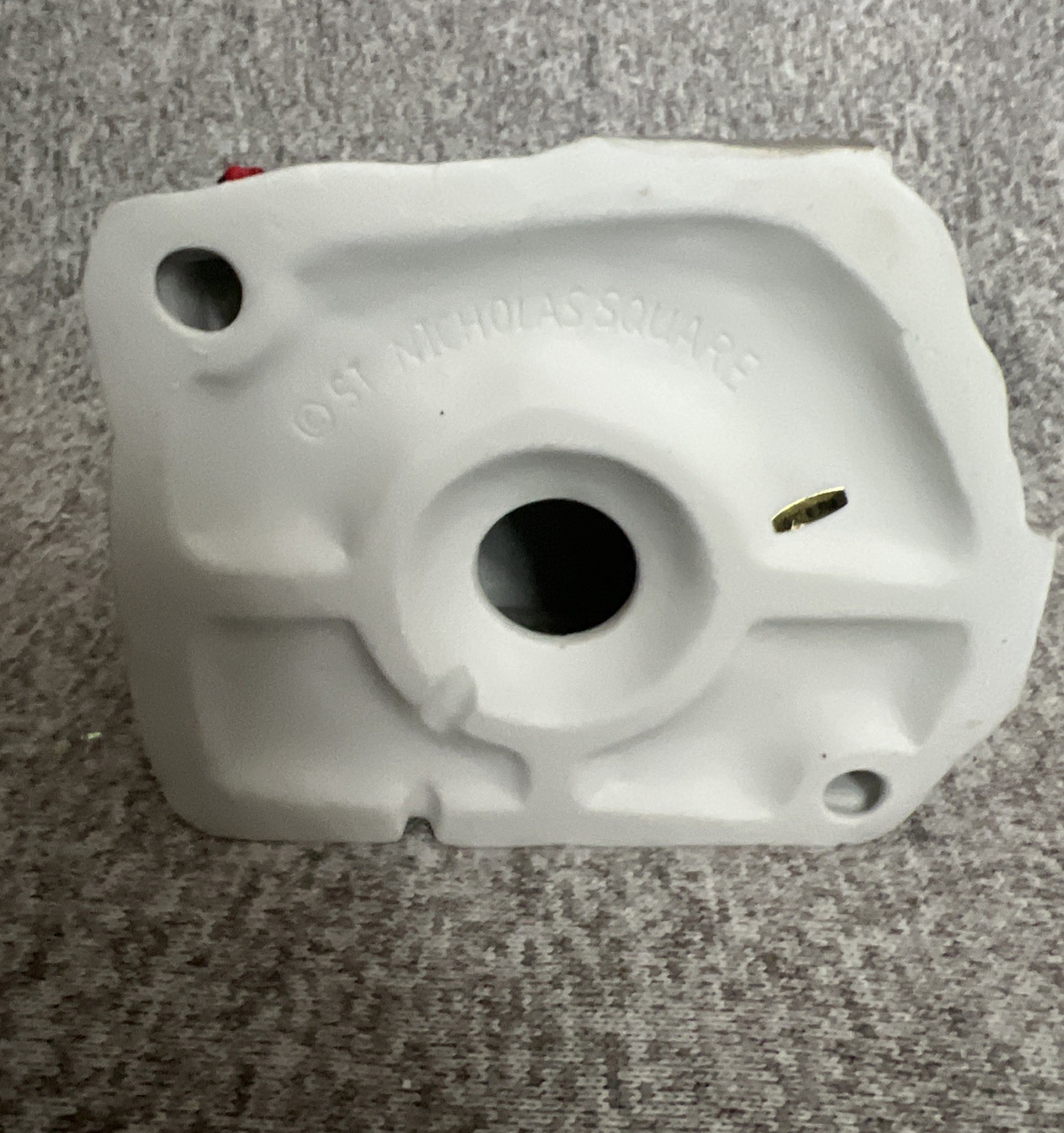 Rare | St Nicholas Square - Chapel Christmas Village House Stained Glass Painted