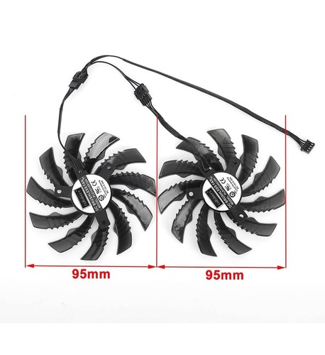 95MM PLD10010S12H Cooler Fan for Gigabyte GTX 1650 1660Ti RTX 2060 2070 Graphics - Afbeelding 2 van 3