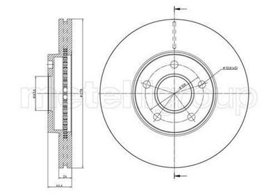 CIFAM Bremsscheibe Vorne für FORD TRANSIT CONNECT (P65, P70, P80) 278,0mm