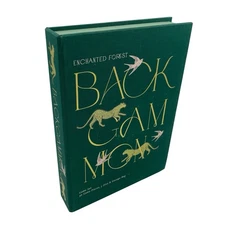 Anthropologie Enchanted Forest Backgammon Bookshelf Game ~ Excellent