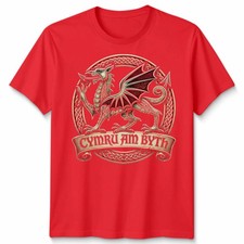 Cymru Am Byth Wales Forever Welsh Dragon Y Ddraig Goch St Davids Day Shirt