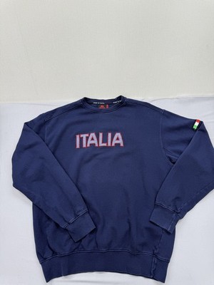 Kappa Damen Navy Crewneck Sweatshirt Large Italia Flag Fleece
