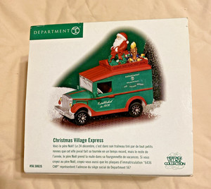 Dept. 56 Christmas Village Express Santa on Top of Green Truck/Van NEW #58635