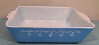 Vintage PYREX Blue Snowflake Garland 503 Refrigerator Dish 1 1/2 Qt 1972 NO LID