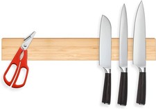 Magnetic Wall Knife Holder ? Strong Knife Rack Strip ? Aluminium / Steel / Bambo