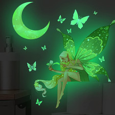 Glow in the Dark Butterfly Wall Sticker Decals for Kids Bedroom Nursery Decor