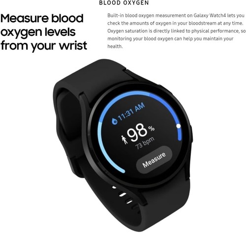Montre connectée Samsung Galaxy Watch 4 44 mm avec bracelet supplémentaire Wi-Fi uniquement noir SM-R870NZK - Photo 8 sur 9