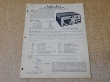 Hallicrafters SX-42 Radio Receiver Service Bulletin w/ Schematics (original)
