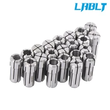 LABLT DA200 Precision Double Angle Collet Set 21 Pcs 1/16" - 3/8" × 1/64 Chuck