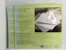 K Company 12 x 12 White Page Protector 10 Refill w/ Expansion Post Kit -2sets