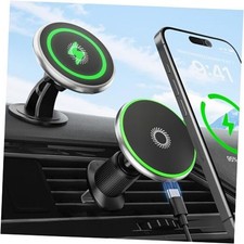 15W for Magsafe Car Mount Charger, Wireless Car Charger Magnetic Air