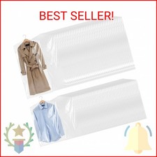 100 Pack Plastic Garment Bag, Dry Cleaning Bags, Plastic Clear Dry Cleaner Laund