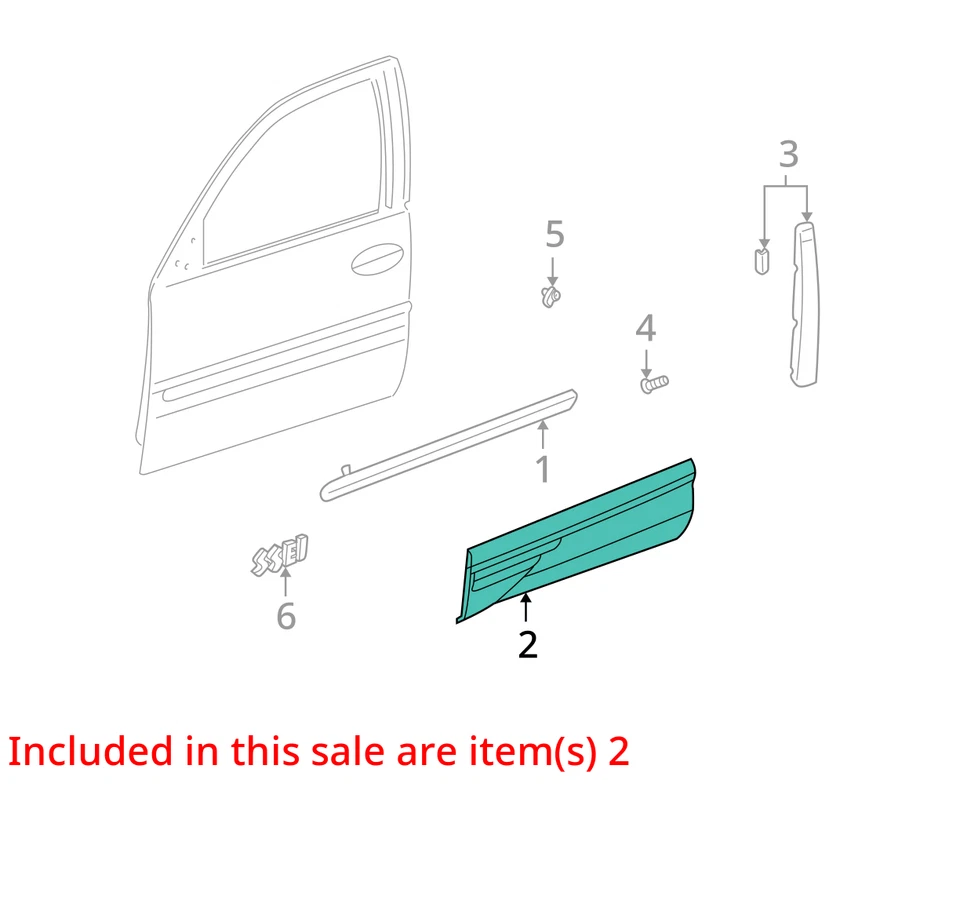 SE ADAPTA A MOLDURAS PONTIAC BONNEVILLE 2000-2005 ASM FRT S/D CTR *P 89024551 - NUEVO OEM Foto 2 de 3