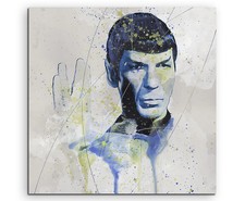 60x90cm Star Trek Mr Spock Aqua 90x60 cm Aquarell Kunstbild