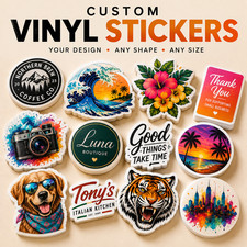 Custom Vinyl Stickers Personalized Logo Waterproof Die Cut Decal Stickers 222 Custom Vinyl Stickers Personalized Logo Waterproof Die Cut Decal Stickers 222