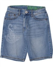 SCORPION BAY pantaloncino denim grafico ragazzo 15-16 anni medio W28 blu cotone AV16