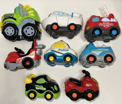 Lot Of 8 Vtech Go Go Smart Wheels Interactive Vehicles Lights & Sounds Cars (C)