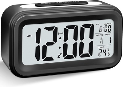 Wecker Digital Alarm Clock LED Zeit Temperatur Laut Kalender
