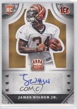 2014 Crown Royale Rookie Signatures Gold Plaid 21/25 James Wilder Jr Auto 0c2