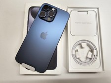 Image of APPLE IPHONE 15 PRO MAX 256GB BLUE TITANIUM (UNLOCKED) 100% BATTERY