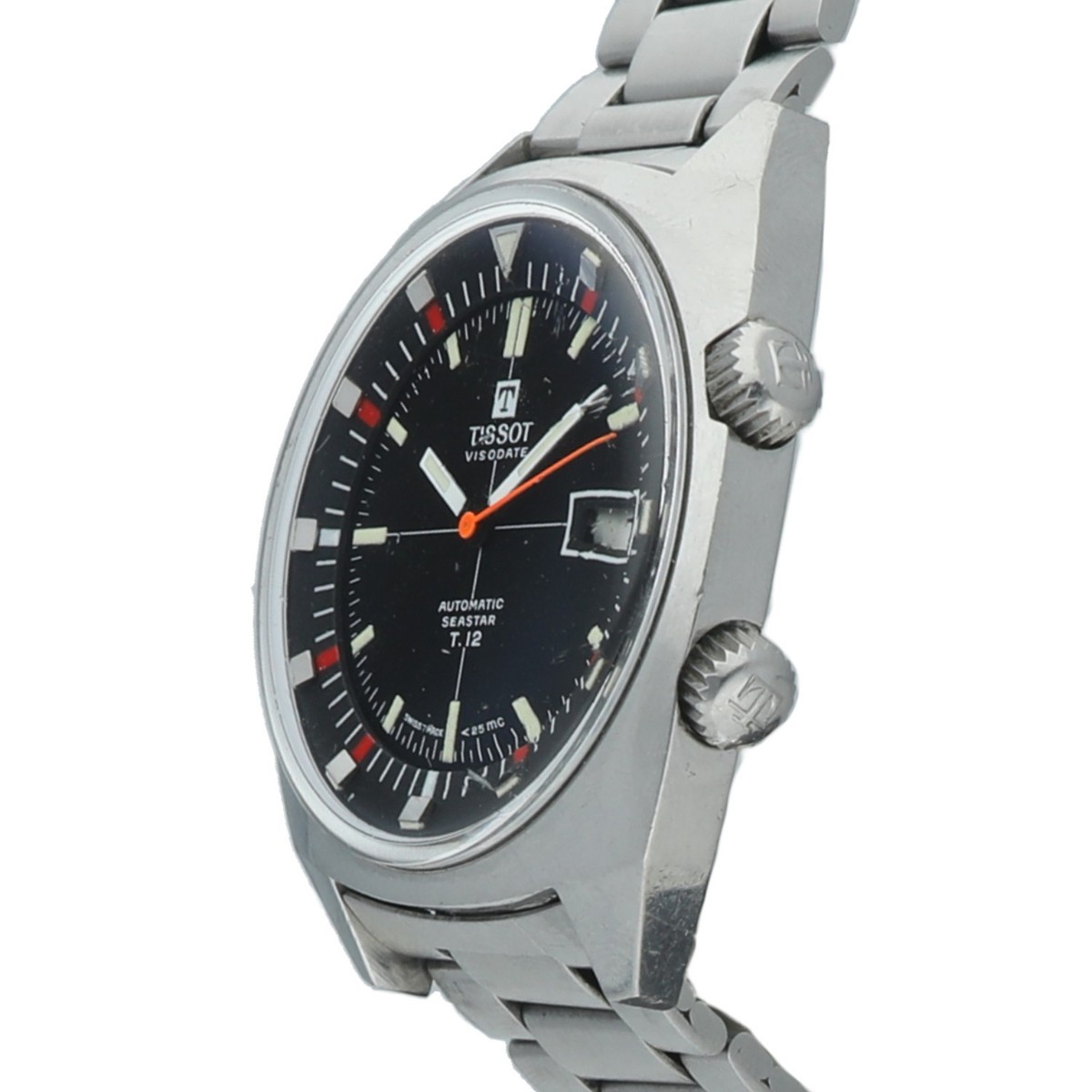 Vintage Tissot Visodate Seastar T.12 43mm Steel Black Dial