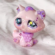 Lps Custom Repaint 606 sitting Taby Cat By Aquarius Lps Customs