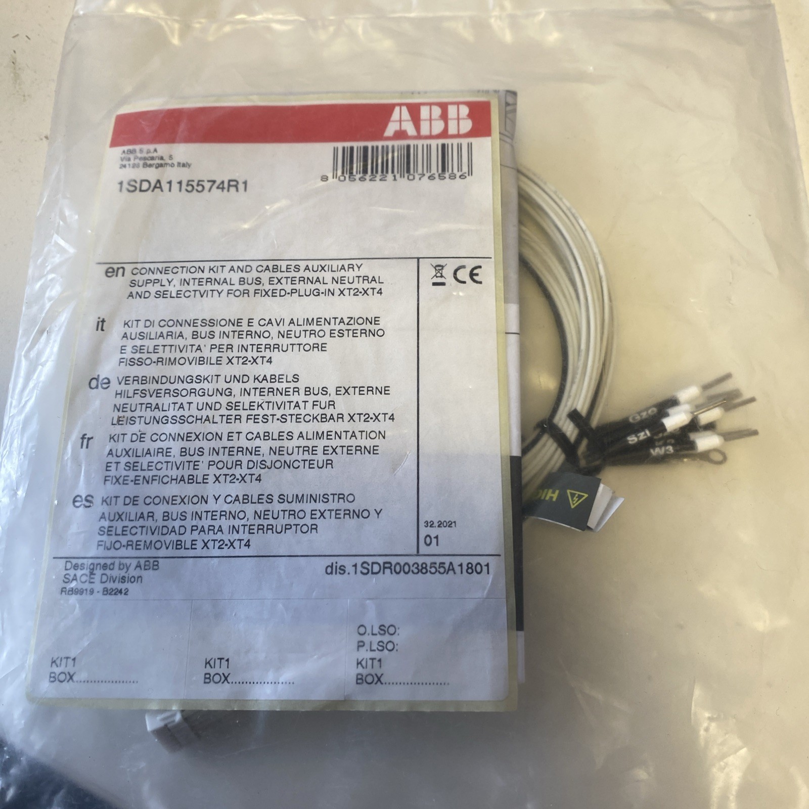 ABB 1SDA115574R1 Side Con 24V IntBus Ne ZSI Cable XT2-XT4 New | eBay
