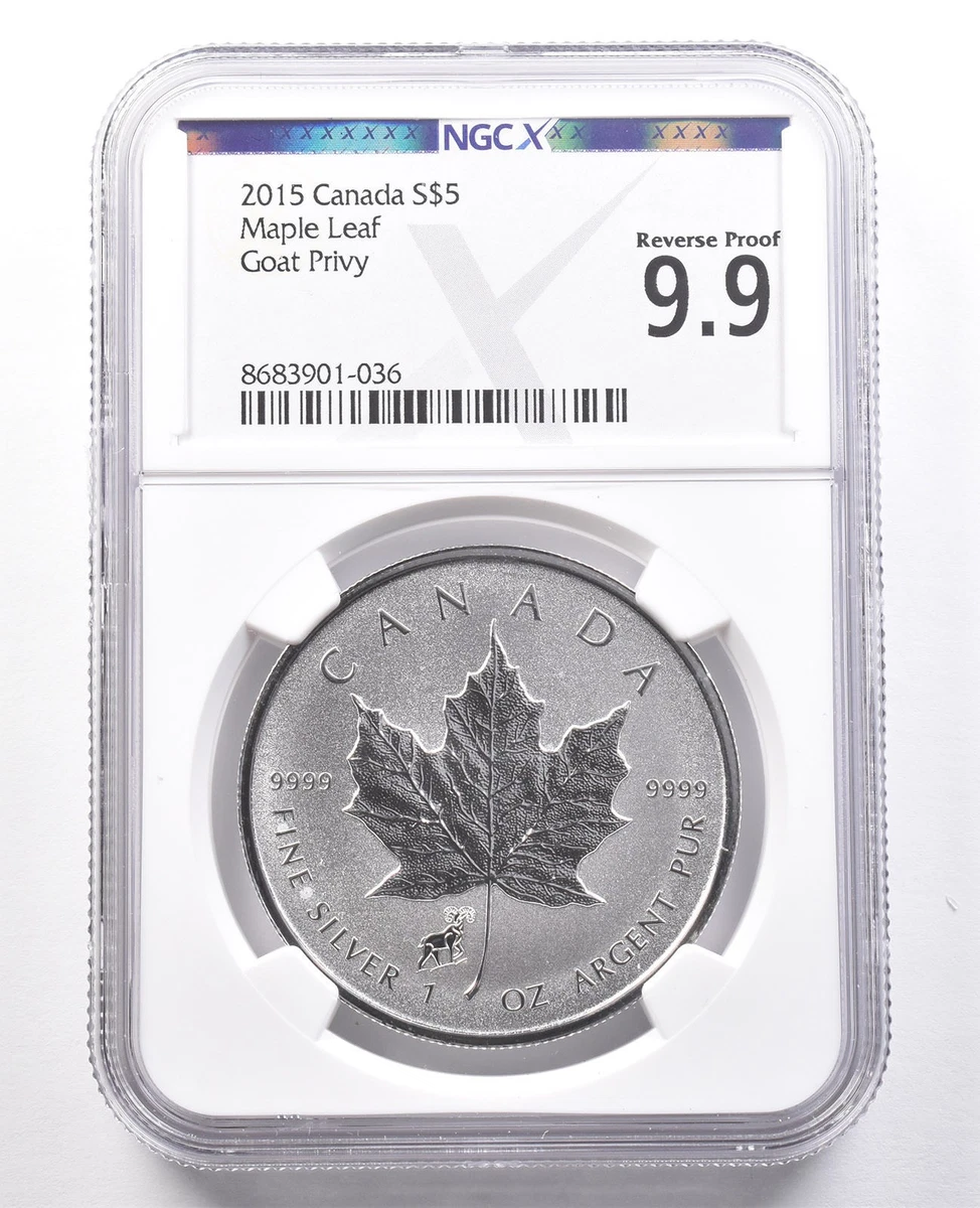 NGC PR69 2015カナダシルバーメープルリーフリバースプルーフ5枚 Canadian Maple Leaf NGC 2015 Silver Bullion Coins for sale | eBay